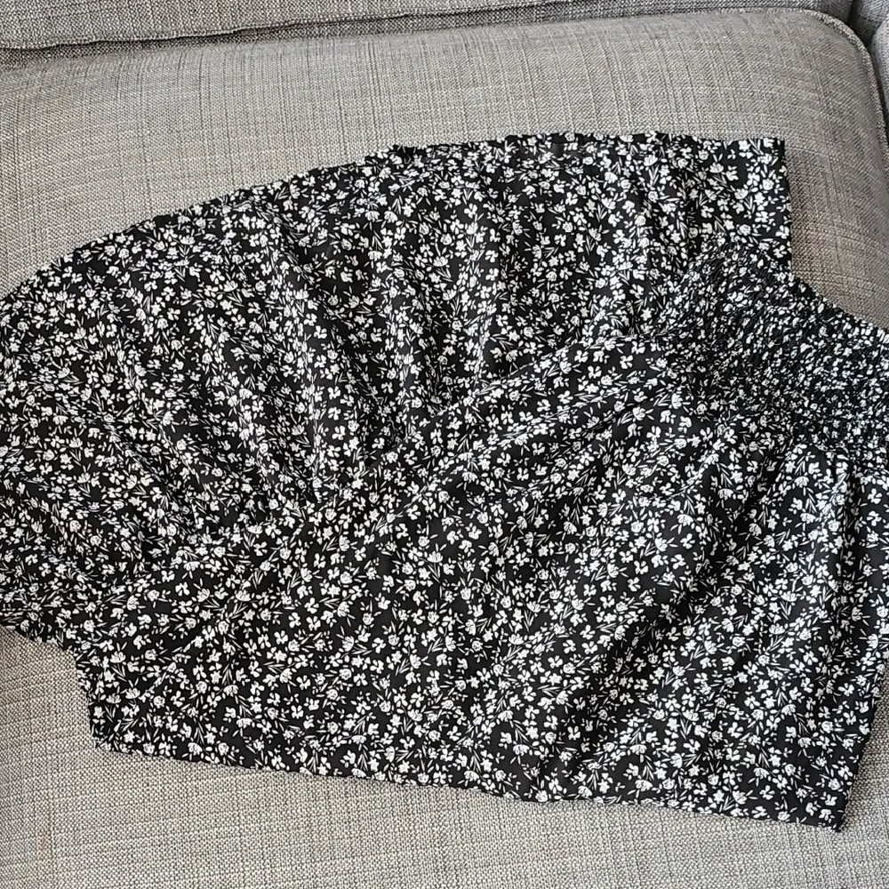 Black and White Floral Skirt MATERNITY